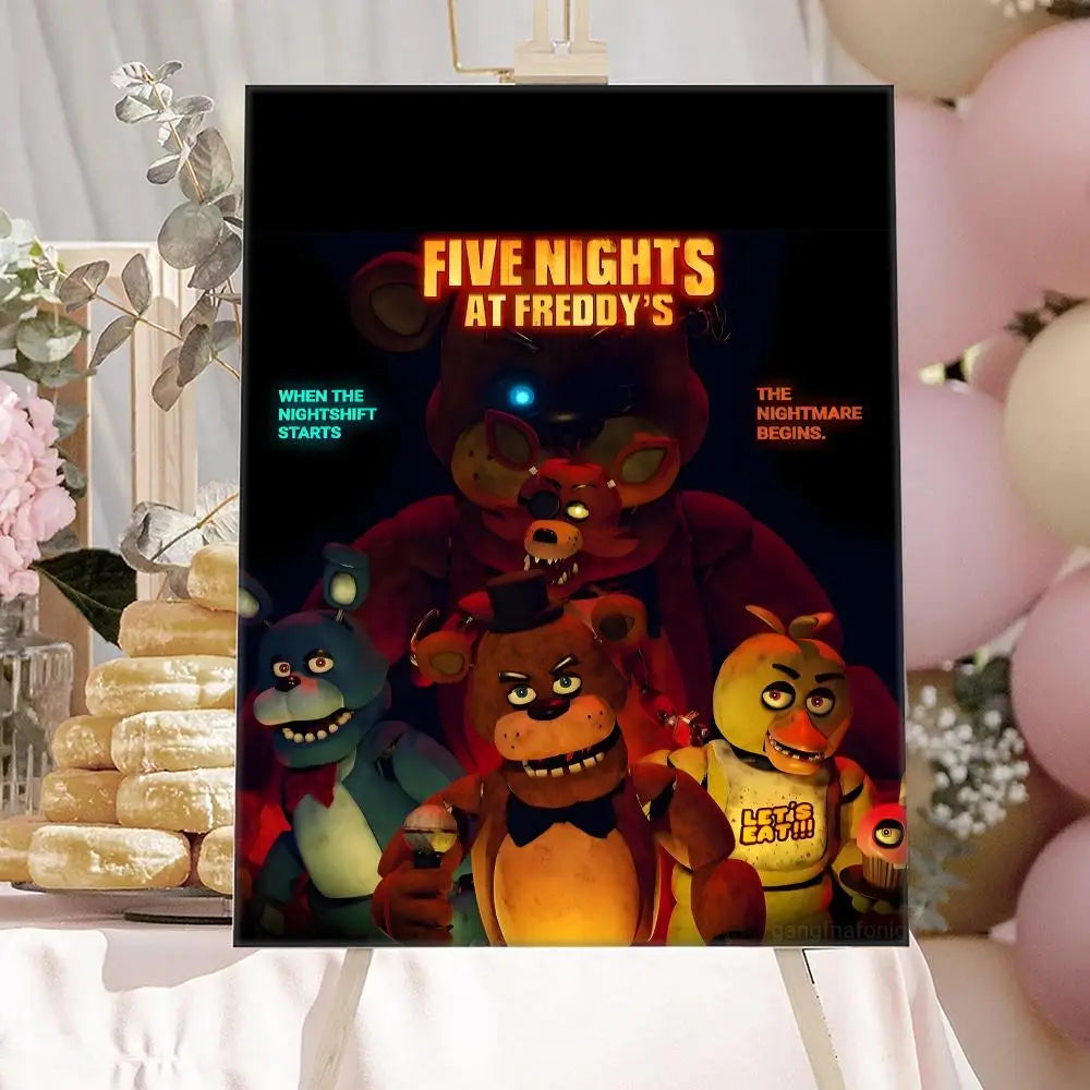 New F-F-FNAF Movie Game Poster HD Anime Hot Theme Singer/OST/Movie-Waterproof Self-Stick Home Decor New F-F-FNAF Movie Game Poster HD Anime Hot Theme Singer/OST/Movie-Waterproof Self-Stick Home Decor