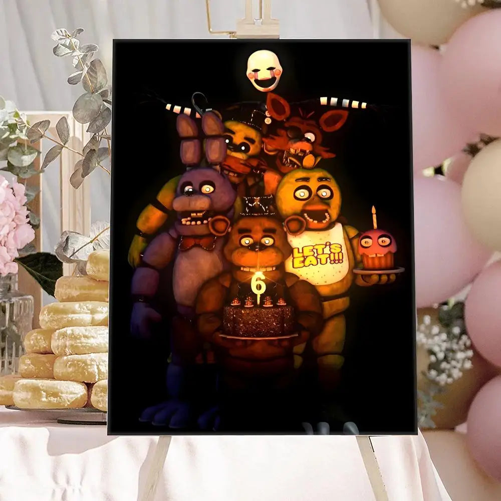 New F-F-FNAF Movie Game Poster HD Anime Hot Theme Singer/OST/Movie-Waterproof Self-Stick Home Decor New F-F-FNAF Movie Game Poster HD Anime Hot Theme Singer/OST/Movie-Waterproof Self-Stick Home Decor