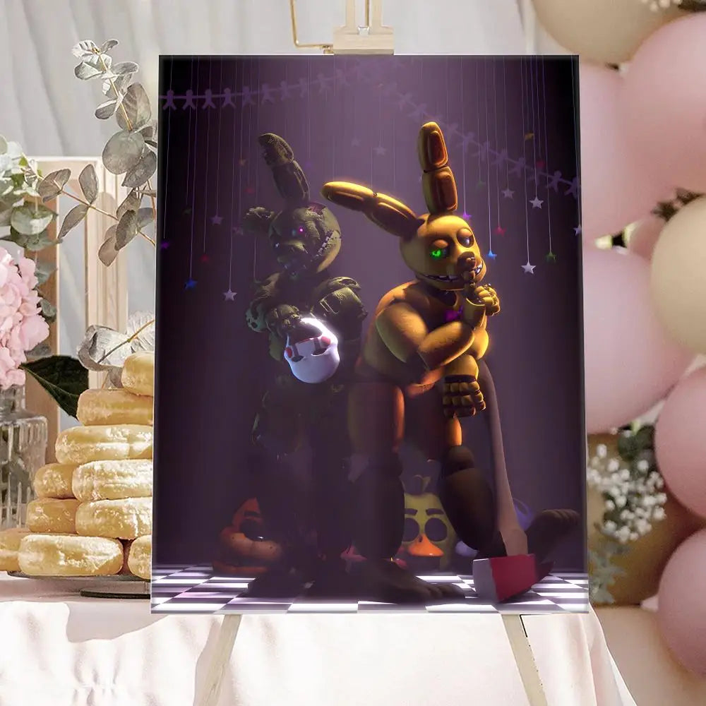 New F-F-FNAF Movie Game Poster HD Anime Hot Theme Singer/OST/Movie-Waterproof Self-Stick Home Decor New F-F-FNAF Movie Game Poster HD Anime Hot Theme Singer/OST/Movie-Waterproof Self-Stick Home Decor