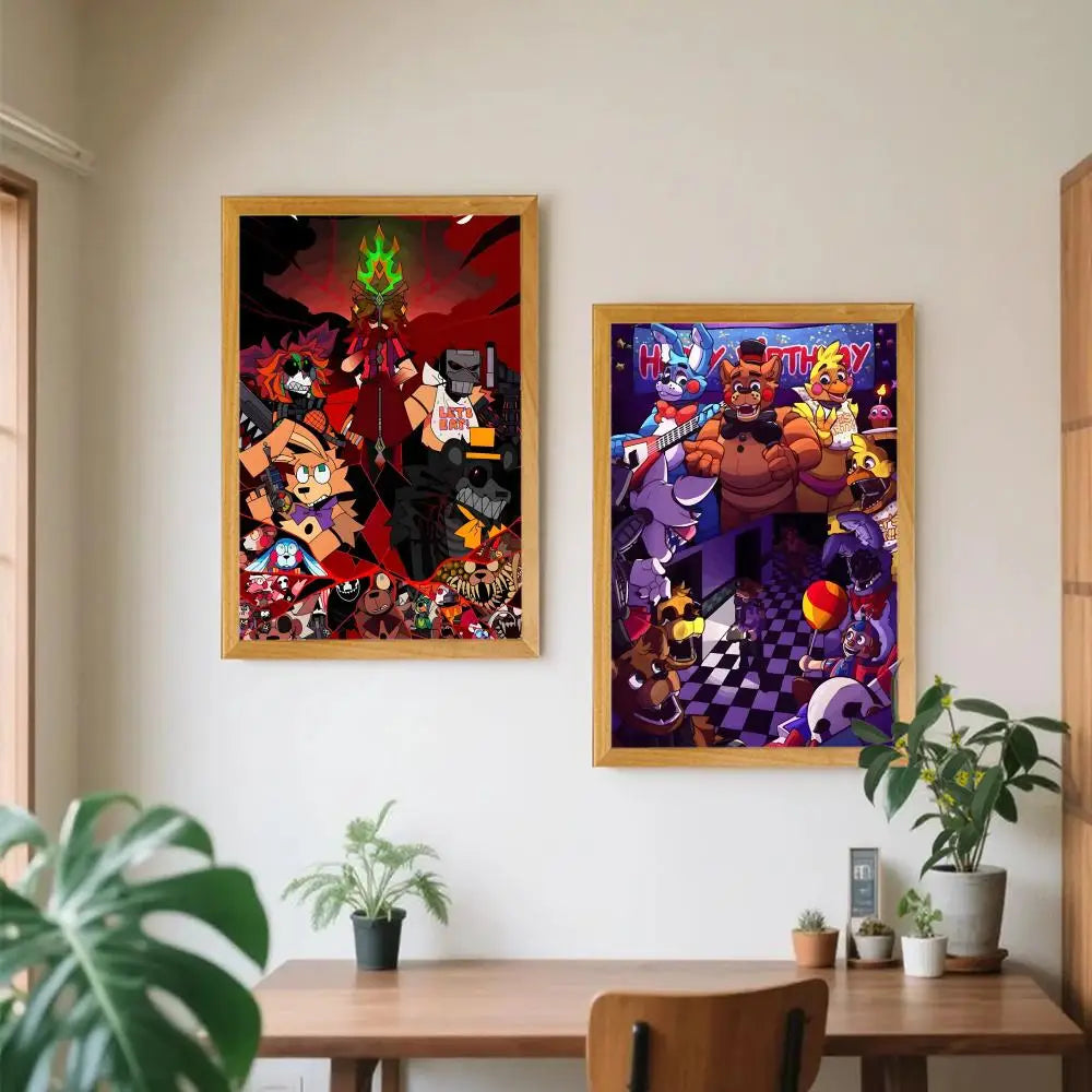 New F-F-FNAF Movie Game Poster HD Anime Hot Theme Singer/OST/Movie-Waterproof Self-Stick Home Decor New F-F-FNAF Movie Game Poster HD Anime Hot Theme Singer/OST/Movie-Waterproof Self-Stick Home Decor