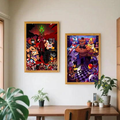 New F-F-FNAF Movie Game Poster HD Anime Hot Theme Singer/OST/Movie-Waterproof Self-Stick Home Decor New F-F-FNAF Movie Game Poster HD Anime Hot Theme Singer/OST/Movie-Waterproof Self-Stick Home Decor