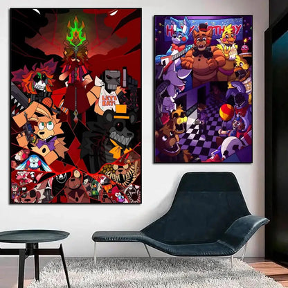 New F-F-FNAF Movie Game Poster HD Anime Hot Theme Singer/OST/Movie-Waterproof Self-Stick Home Decor New F-F-FNAF Movie Game Poster HD Anime Hot Theme Singer/OST/Movie-Waterproof Self-Stick Home Decor