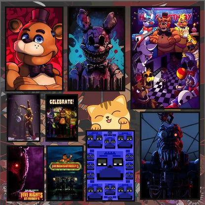 New F-F-FNAF Movie Game Poster HD Anime Hot Theme Singer/OST/Movie-Waterproof Self-Stick Home Decor New F-F-FNAF Movie Game Poster HD Anime Hot Theme Singer/OST/Movie-Waterproof Self-Stick Home Decor