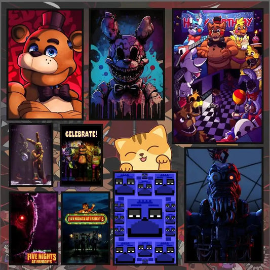 New F-F-FNAF Movie Game Poster HD Anime Hot Theme Singer/OST/Movie-Waterproof Self-Stick Home Decor New F-F-FNAF Movie Game Poster HD Anime Hot Theme Singer/OST/Movie-Waterproof Self-Stick Home Decor