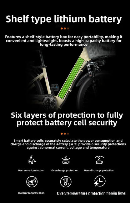 New fashionable E-bike, 26-inch urban commuter electric bicycle for adults, 400W brushless motor, 48V20AH battery electric moped New fashionable E-bike, 26-inch urban commuter electric bicycle for adults, 400W brushless motor, 48V20AH battery electric moped