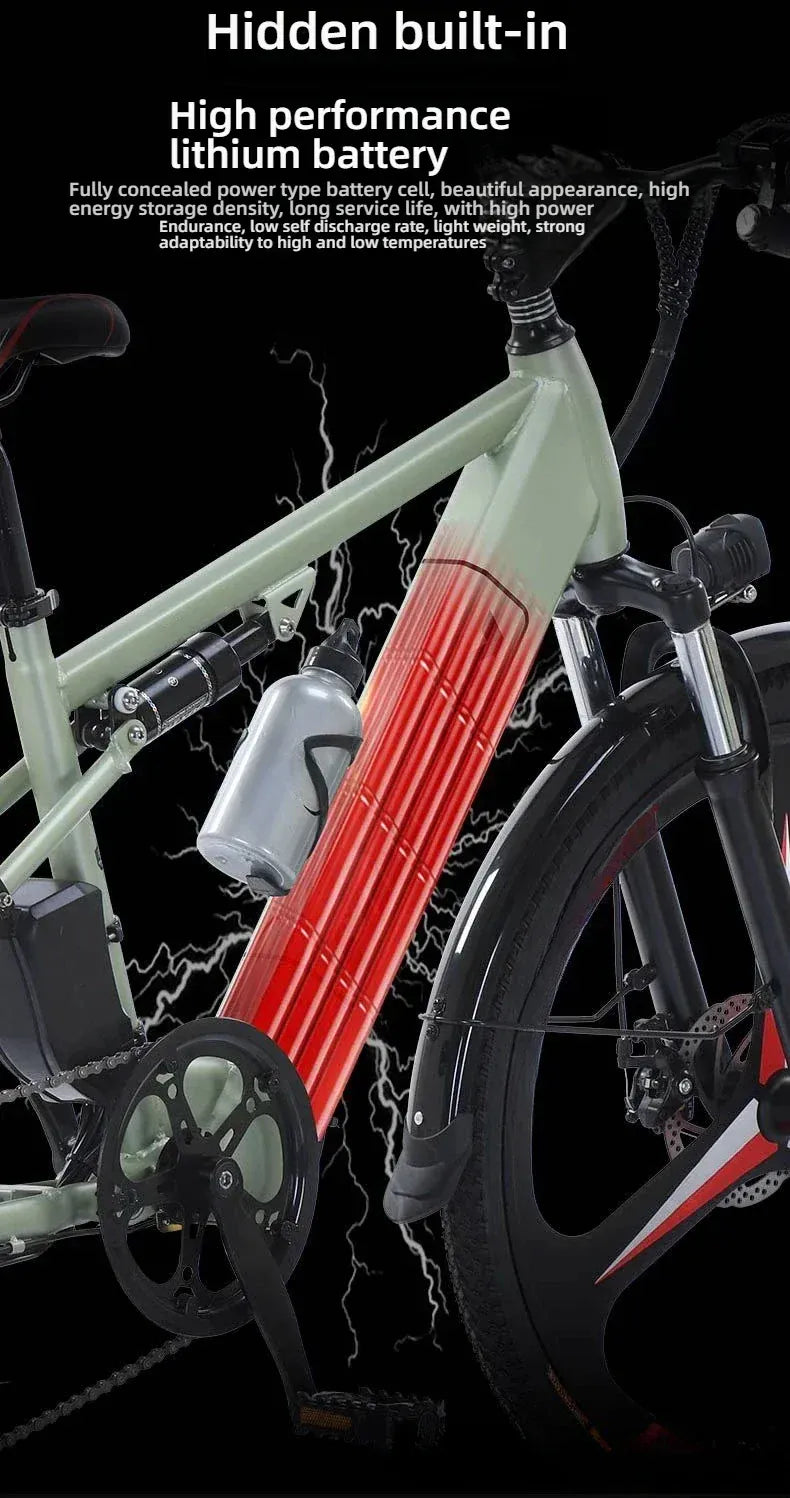 New fashionable E-bike, 26-inch urban commuter electric bicycle for adults, 400W brushless motor, 48V20AH battery electric moped New fashionable E-bike, 26-inch urban commuter electric bicycle for adults, 400W brushless motor, 48V20AH battery electric moped