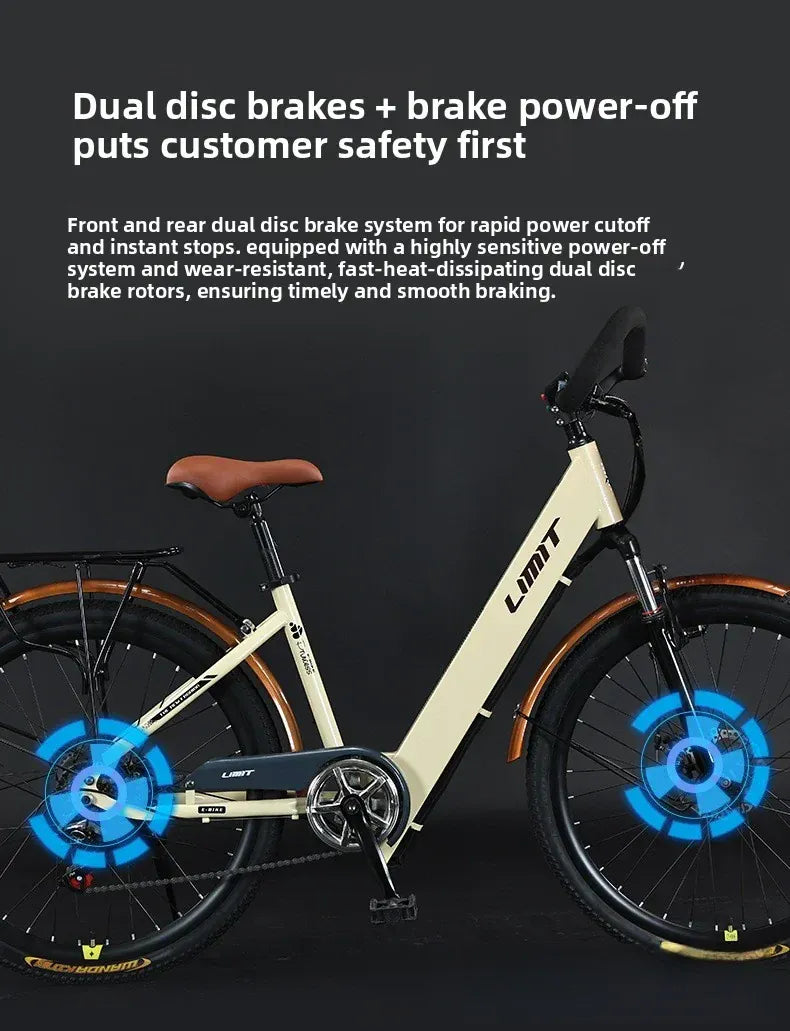 New fashionable E-bike, 26-inch urban commuter electric bicycle for adults, 400W brushless motor, 48V20AH battery electric moped New fashionable E-bike, 26-inch urban commuter electric bicycle for adults, 400W brushless motor, 48V20AH battery electric moped