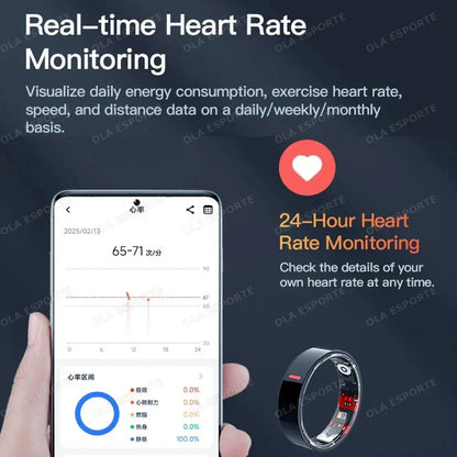 Advanced Health Monitor Smart Ring - HRV & Blood Pressure | Wahooly New Health Monitor Smart Ring Outdoor Waterproof Rings Real HRV Monitor Heart Rate Blood Pressure/Oxygen Sports Smartring 2025