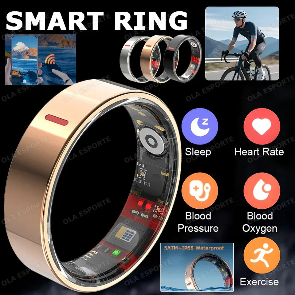 Advanced Health Monitor Smart Ring - HRV & Blood Pressure | Wahooly New Health Monitor Smart Ring Outdoor Waterproof Rings Real HRV Monitor Heart Rate Blood Pressure/Oxygen Sports Smartring 2025
