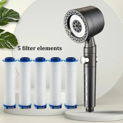 New High Pressure Water Saving Filter Shower Head 5 Modes New High Pressure Water Saving Filter Shower Head 5 Modes