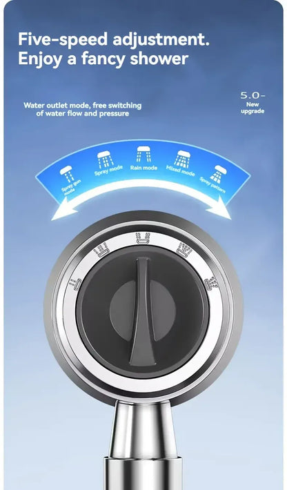 New High Pressure Water Saving Filter Shower Head 5 Modes New High Pressure Water Saving Filter Shower Head 5 Modes
