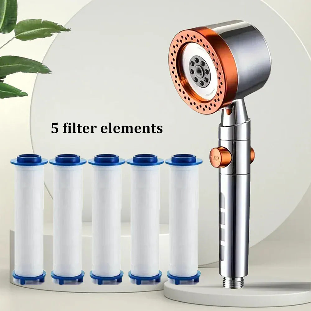 New High Pressure Water Saving Filter Shower Head 5 Modes New High Pressure Water Saving Filter Shower Head 5 Modes