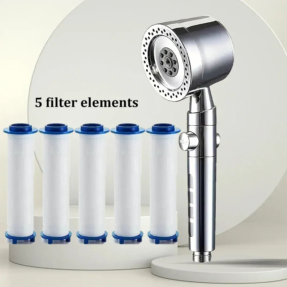 New High Pressure Water Saving Filter Shower Head 5 Modes New High Pressure Water Saving Filter Shower Head 5 Modes