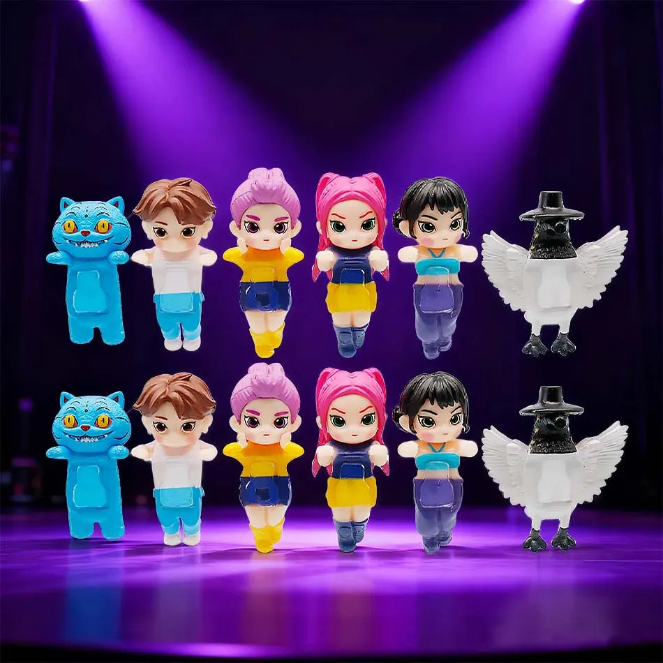 K-pop Demon Hunters Angel Blind Box - Mini Anime Collectible Figure New K-pop Demon Hunters Angel Blind Box PVC Material Mini Anime Character Decoration Children's Christmas and Birthday Gifts
