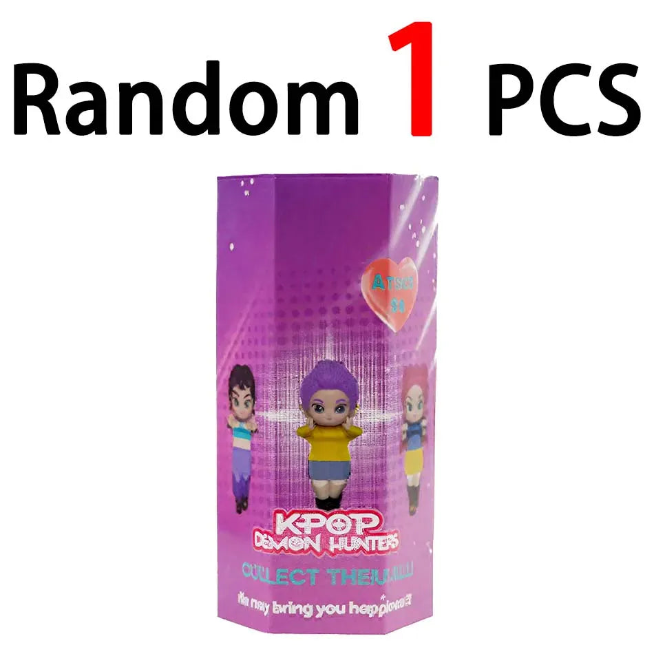 K-pop Demon Hunters Angel Blind Box - Mini Anime Collectible Figure New K-pop Demon Hunters Angel Blind Box PVC Material Mini Anime Character Decoration Children's Christmas and Birthday Gifts