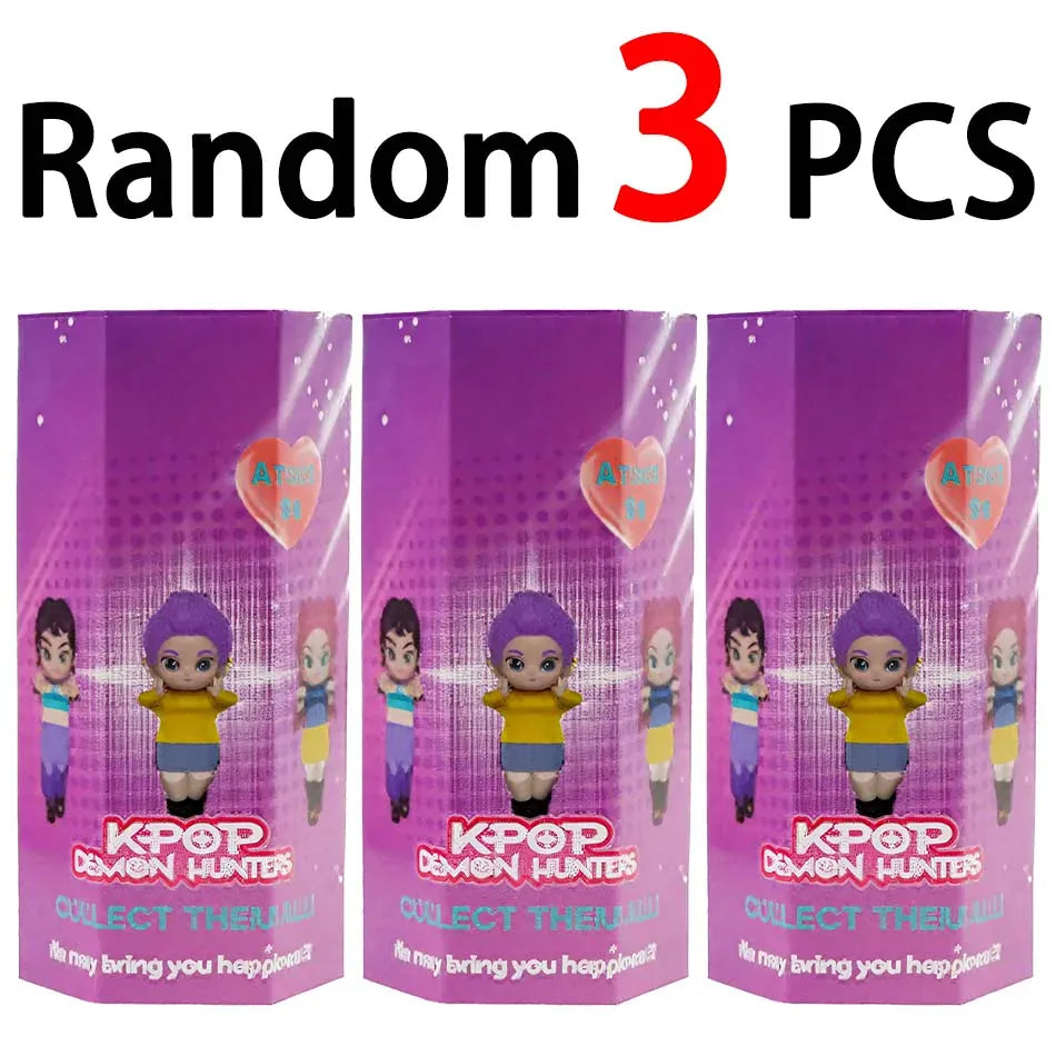 K-pop Demon Hunters Angel Blind Box - Mini Anime Collectible Figure New K-pop Demon Hunters Angel Blind Box PVC Material Mini Anime Character Decoration Children's Christmas and Birthday Gifts
