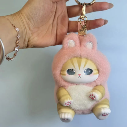 Mofusand Shark Cat Vinyl Toy | Collectible Figure Pendant Gift new Mofusand Vinyl Series Toys Shark Cat Surprised Box Toy Ornaments For Kids birthday girl Gift Pendant replica