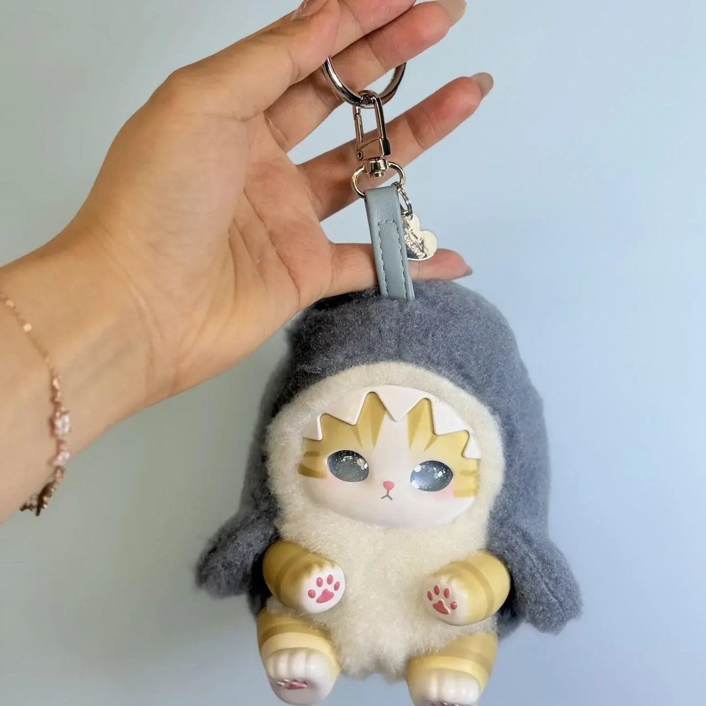 Mofusand Shark Cat Vinyl Toy | Collectible Figure Pendant Gift new Mofusand Vinyl Series Toys Shark Cat Surprised Box Toy Ornaments For Kids birthday girl Gift Pendant replica