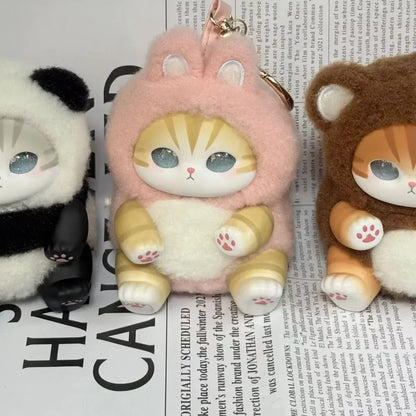 Mofusand Shark Cat Vinyl Toy | Collectible Figure Pendant Gift new Mofusand Vinyl Series Toys Shark Cat Surprised Box Toy Ornaments For Kids birthday girl Gift Pendant replica