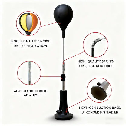 New Premium Punching Bag, Cobra Bag for Boxing Agility Training Home Fitness Equipment Thickened Rod Reflex Bag Family Best Gift New Premium Punching Bag, Cobra Bag for Boxing Agility Training Home Fitness Equipment Thickened Rod Reflex Bag Family Best Gift