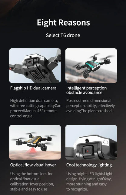 New S6 Drone 8K Professional with 5G GPS, 5KM Long Range, 360° Obstacle Avoidance & Dual Camera, Foldable Quadcopter New S6 Drone 8K Professional with 5G GPS, 5KM Long Range, 360° Obstacle Avoidance & Dual Camera, Foldable Quadcopter