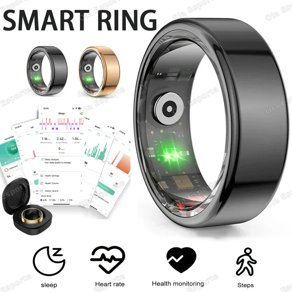 Smart Health Ring 2026 - Heart Rate & Sleep Tracker | Wahooly New Smart Ring 2026 All Day Heart Rate Monitor Sleep Monitor Smartring Take Photoes Health ring Multiple Sports Waterproof Rings