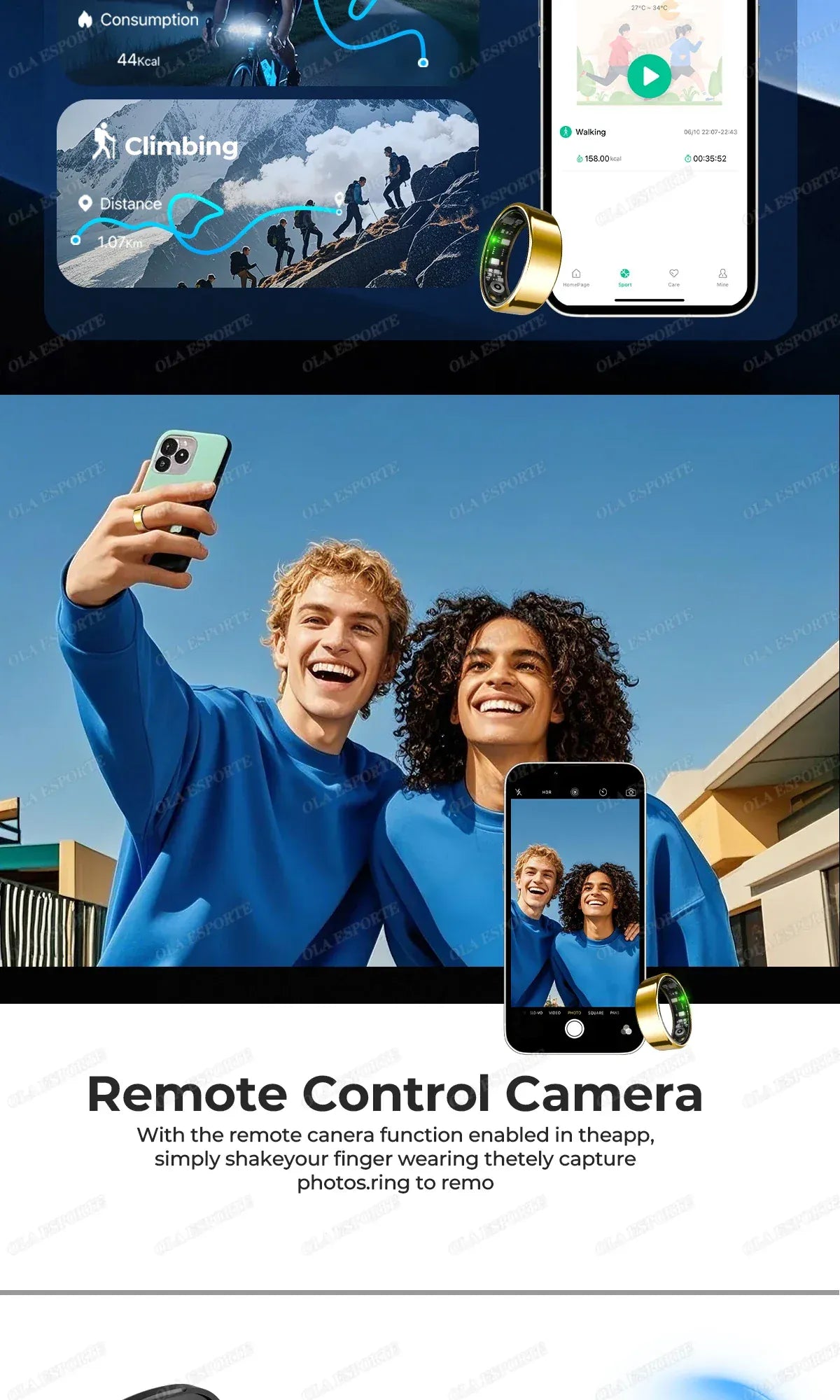 Smart Ring Health Tracker - Heart Rate Blood Oxygen Sleep Monitor | Waterproof Fitness Ring New Smart Ring Blood Oxygen Heart Rate Sleep Monitor Sports GPS Tracking Remote Care 10ATM Waterproof Men Women Smart ring