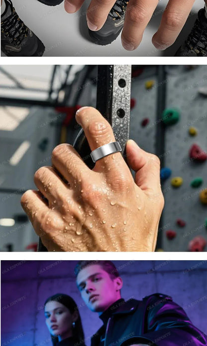 Smart Ring Health Tracker - Heart Rate Blood Oxygen Sleep Monitor | Waterproof Fitness Ring New Smart Ring Blood Oxygen Heart Rate Sleep Monitor Sports GPS Tracking Remote Care 10ATM Waterproof Men Women Smart ring