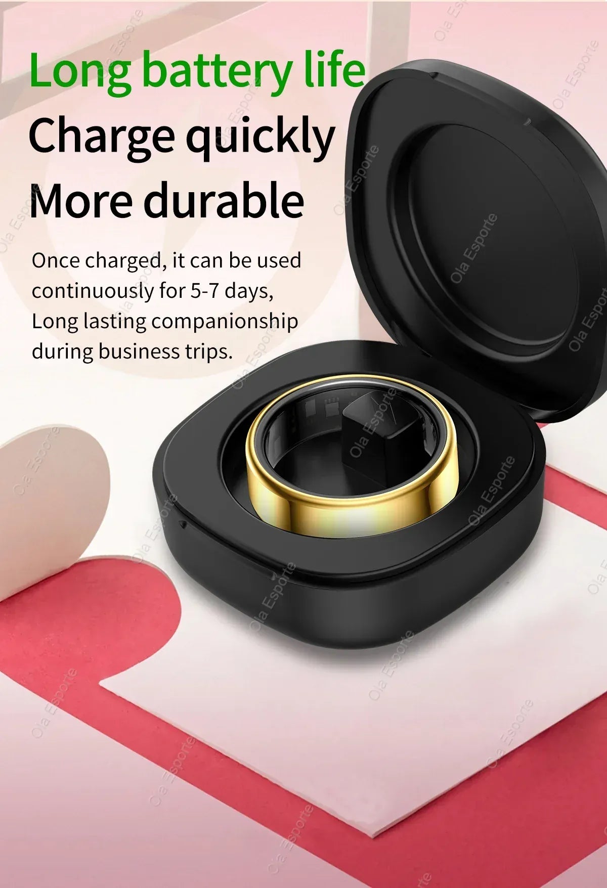 Smart Ring Health Tracker - Heart Rate & Sleep Monitor | Wahooly New Smart Ring Men Women, Heart Rate Blood Oxygen and Sleep Monitor Smart ring IP68 & 5ATM Waterproof, Multi-sport Mode Ring
