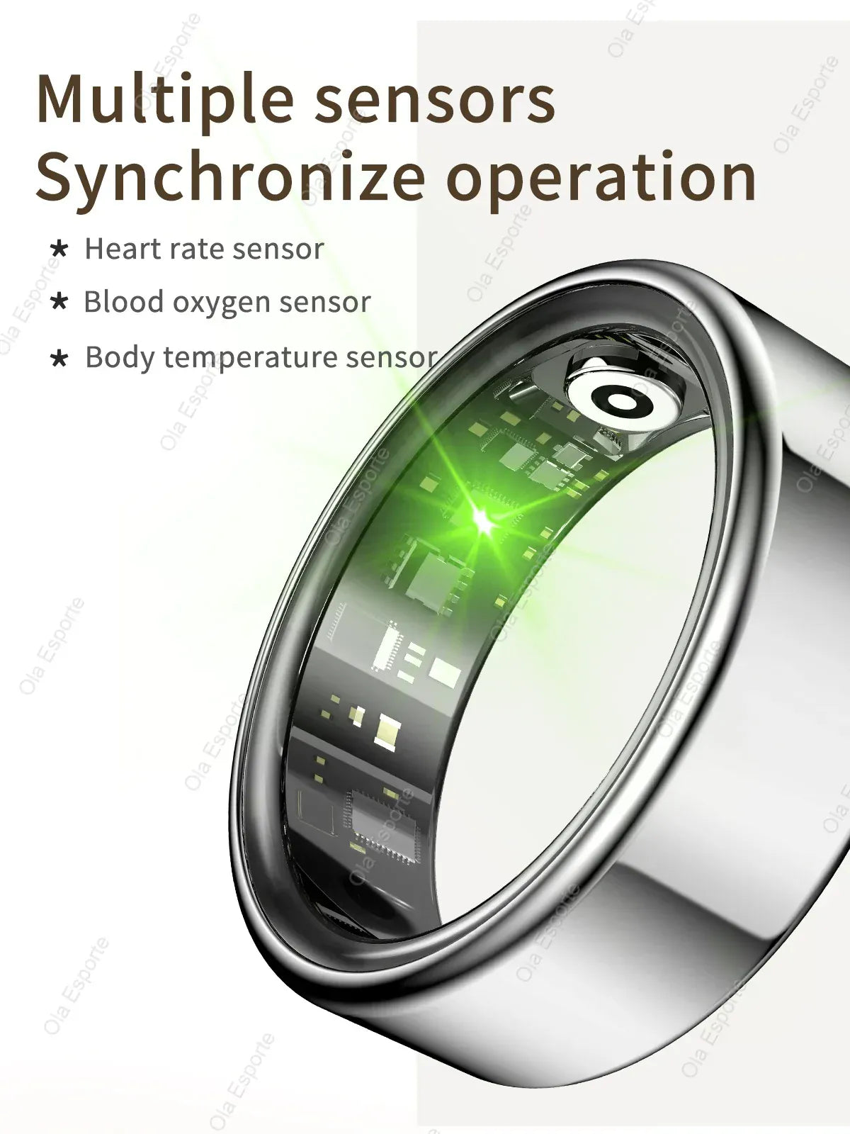 Smart Ring Health Tracker - Heart Rate & Sleep Monitor | Wahooly New Smart Ring Men Women, Heart Rate Blood Oxygen and Sleep Monitor Smart ring IP68 & 5ATM Waterproof, Multi-sport Mode Ring