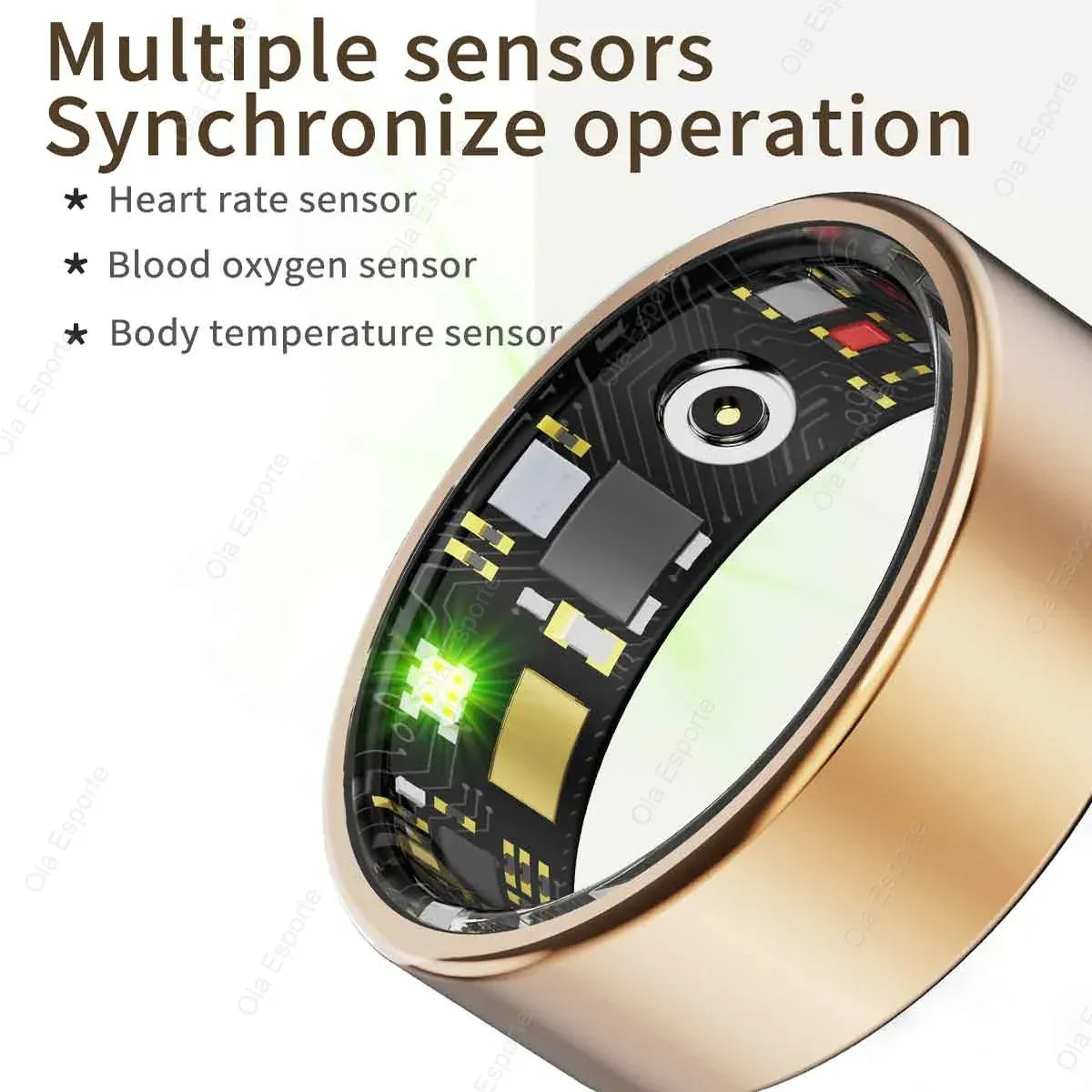 Smart Ring Health Tracker - Heart Rate & Sleep Monitor | Wahooly New Smart Ring Men Women, Heart Rate Blood Oxygen and Sleep Monitor Smart ring IP68 & 5ATM Waterproof, Multi-sport Mode Ring