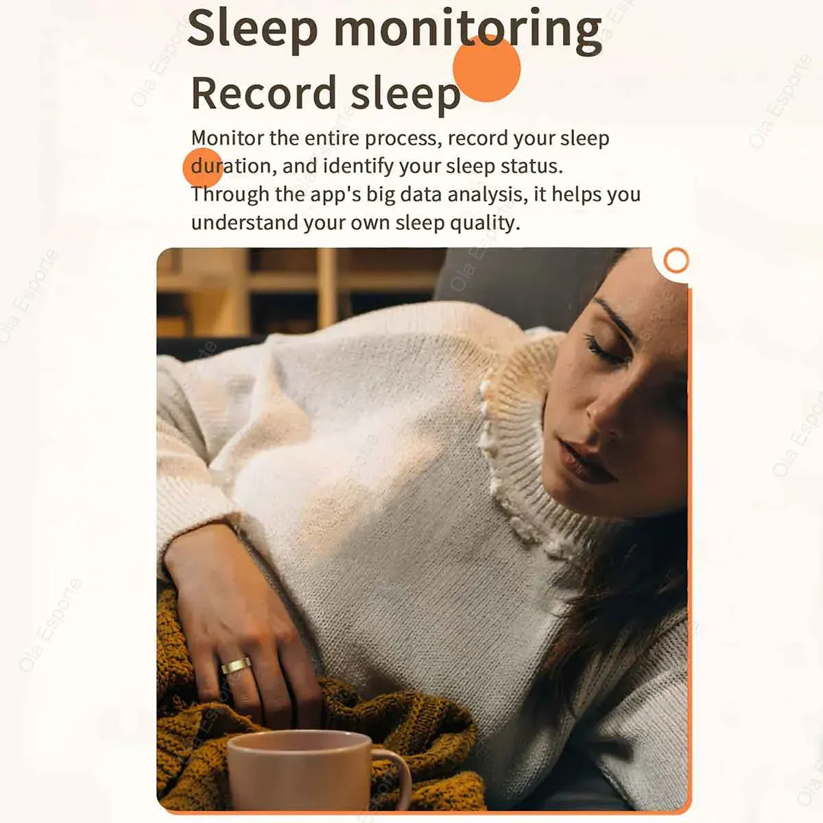 Smart Ring Health Tracker - Heart Rate & Sleep Monitor | Wahooly New Smart Ring Men Women, Heart Rate Blood Oxygen and Sleep Monitor Smart ring IP68 & 5ATM Waterproof, Multi-sport Mode Ring