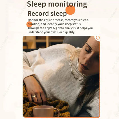 Smart Ring Health Tracker - Heart Rate & Sleep Monitor | Wahooly New Smart Ring Men Women, Heart Rate Blood Oxygen and Sleep Monitor Smart ring IP68 & 5ATM Waterproof, Multi-sport Mode Ring