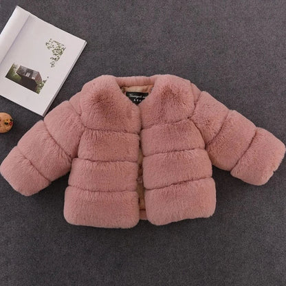 New Winter Children's Fur Coat Elegant Baby Girl Faux Fur Jackets And Coats Warm Parka Kids Outerwear Clothes Thicken Girls Coat New Winter Children's Fur Coat Elegant Baby Girl Faux Fur Jackets And Coats Warm Parka Kids Outerwear Clothes Thicken Girls Coat