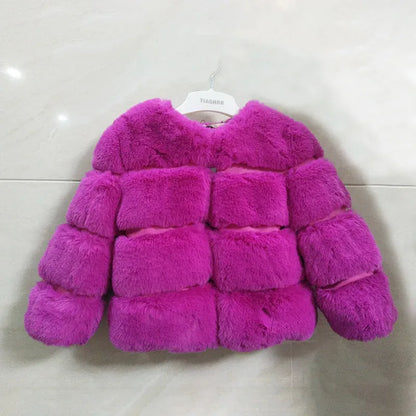 New Winter Children's Fur Coat Elegant Baby Girl Faux Fur Jackets And Coats Warm Parka Kids Outerwear Clothes Thicken Girls Coat New Winter Children's Fur Coat Elegant Baby Girl Faux Fur Jackets And Coats Warm Parka Kids Outerwear Clothes Thicken Girls Coat