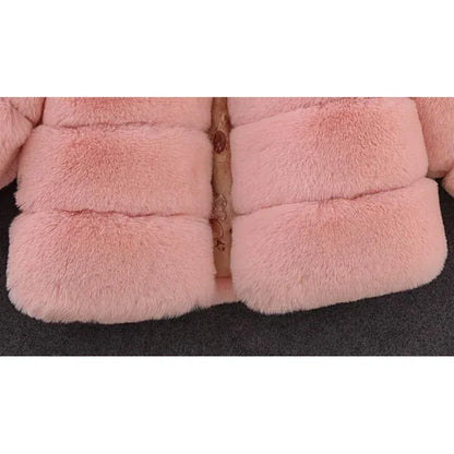 New Winter Children's Fur Coat Elegant Baby Girl Faux Fur Jackets And Coats Warm Parka Kids Outerwear Clothes Thicken Girls Coat New Winter Children's Fur Coat Elegant Baby Girl Faux Fur Jackets And Coats Warm Parka Kids Outerwear Clothes Thicken Girls Coat
