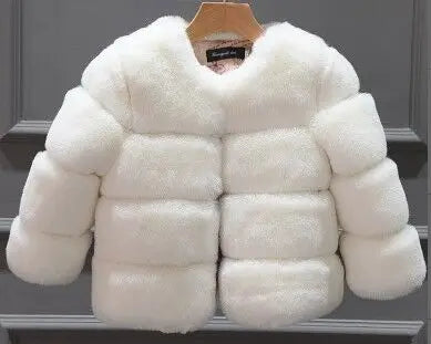 New Winter Children's Fur Coat Elegant Baby Girl Faux Fur Jackets And Coats Warm Parka Kids Outerwear Clothes Thicken Girls Coat New Winter Children's Fur Coat Elegant Baby Girl Faux Fur Jackets And Coats Warm Parka Kids Outerwear Clothes Thicken Girls Coat