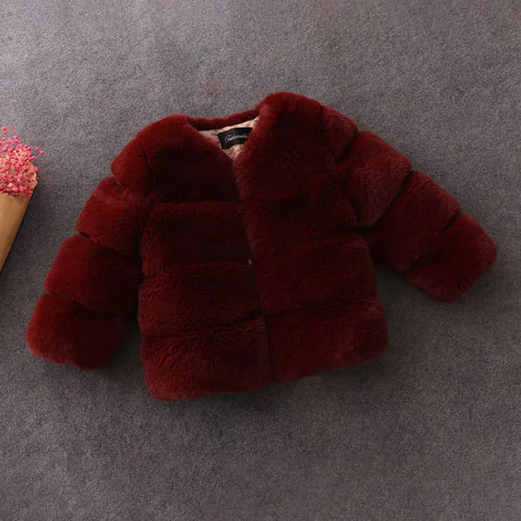 New Winter Children's Fur Coat Elegant Baby Girl Faux Fur Jackets And Coats Warm Parka Kids Outerwear Clothes Thicken Girls Coat New Winter Children's Fur Coat Elegant Baby Girl Faux Fur Jackets And Coats Warm Parka Kids Outerwear Clothes Thicken Girls Coat