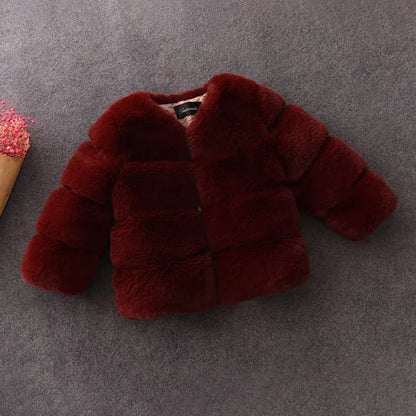 New Winter Children's Fur Coat Elegant Baby Girl Faux Fur Jackets And Coats Warm Parka Kids Outerwear Clothes Thicken Girls Coat New Winter Children's Fur Coat Elegant Baby Girl Faux Fur Jackets And Coats Warm Parka Kids Outerwear Clothes Thicken Girls Coat