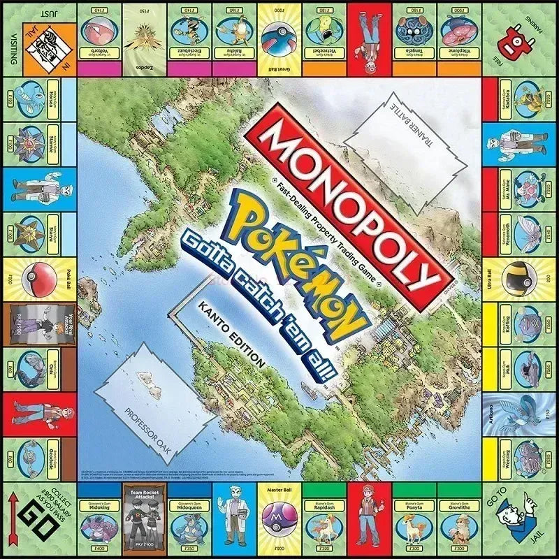 Newest English Version Pokemon Pikachu Monopoly Real Estate For Adults And Children 2-6 People Party Birthday Game Kid Gifts Newest English Version Pokemon Pikachu Monopoly Real Estate For Adults And Children 2-6 People Party Birthday Game Kid Gifts