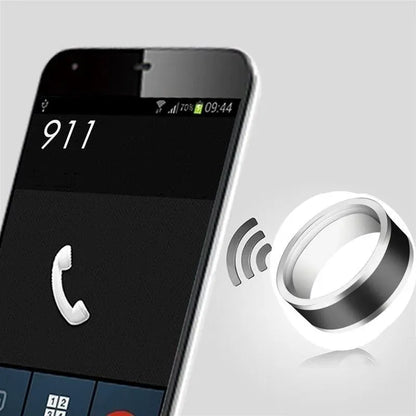 Waterproof NFC Smart Ring - Android Phone Control | Wahooly NFC Smart Finger Ring for Women Men Waterproof Intelligent Wear Connect Android Phone Equipment Fashion Stainless Steel Rings