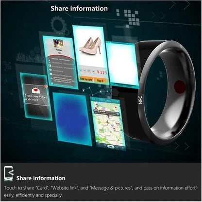 Waterproof NFC Smart Ring - Android Phone Control | Wahooly NFC Smart Finger Ring for Women Men Waterproof Intelligent Wear Connect Android Phone Equipment Fashion Stainless Steel Rings