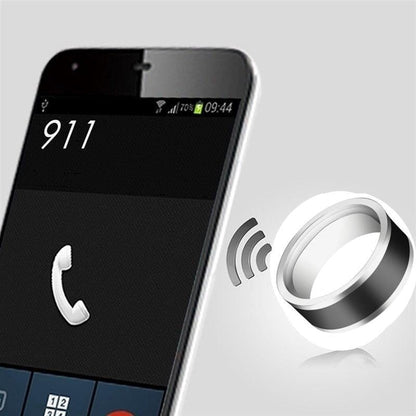 Waterproof NFC Smart Ring - Android Phone Control | Wahooly NFC Smart Finger Ring for Women Men Waterproof Intelligent Wear Connect Android Phone Equipment Fashion Stainless Steel Rings