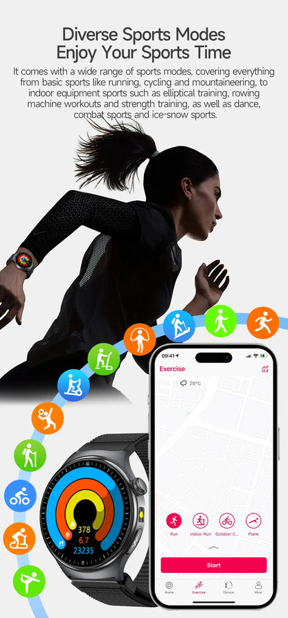 Nursing Grade Health Smart Watch – ECG, Body Fat, BP & Blood Oxygen | Wahooly Nursing Grade Health Smart Watch – ECG, Body Fat, Blood Oxygen & BP Monitor | HD AMOLED