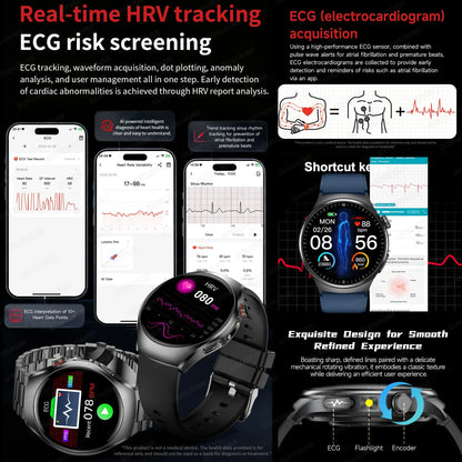 Nursing Grade Health Smart Watch – ECG, Body Fat, BP & Blood Oxygen | Wahooly Nursing Grade Health Smart Watch – ECG, Body Fat, Blood Oxygen & BP Monitor | HD AMOLED