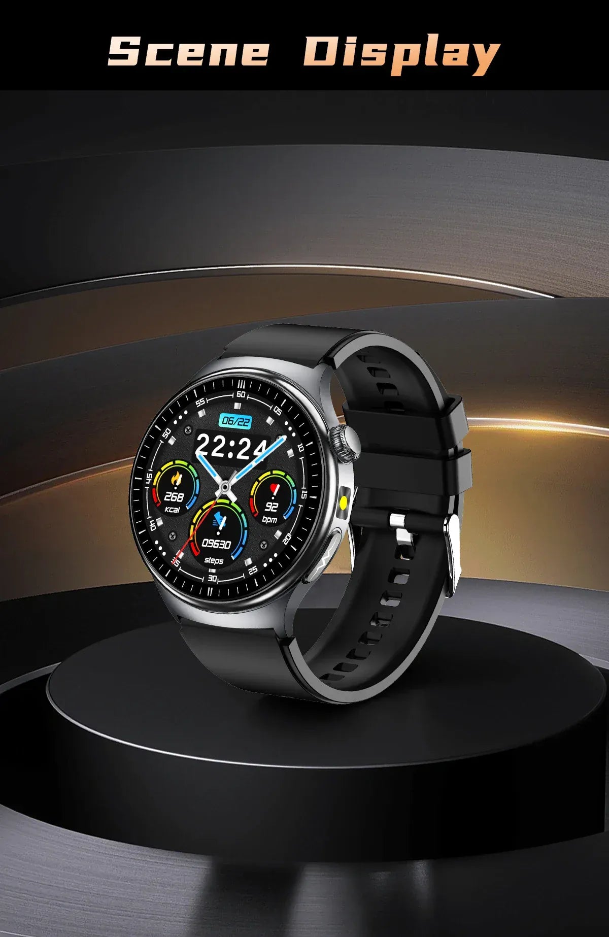 Nursing Grade Health Smart Watch – ECG, Body Fat, BP & Blood Oxygen | Wahooly Nursing Grade Health Smart Watch – ECG, Body Fat, Blood Oxygen & BP Monitor | HD AMOLED