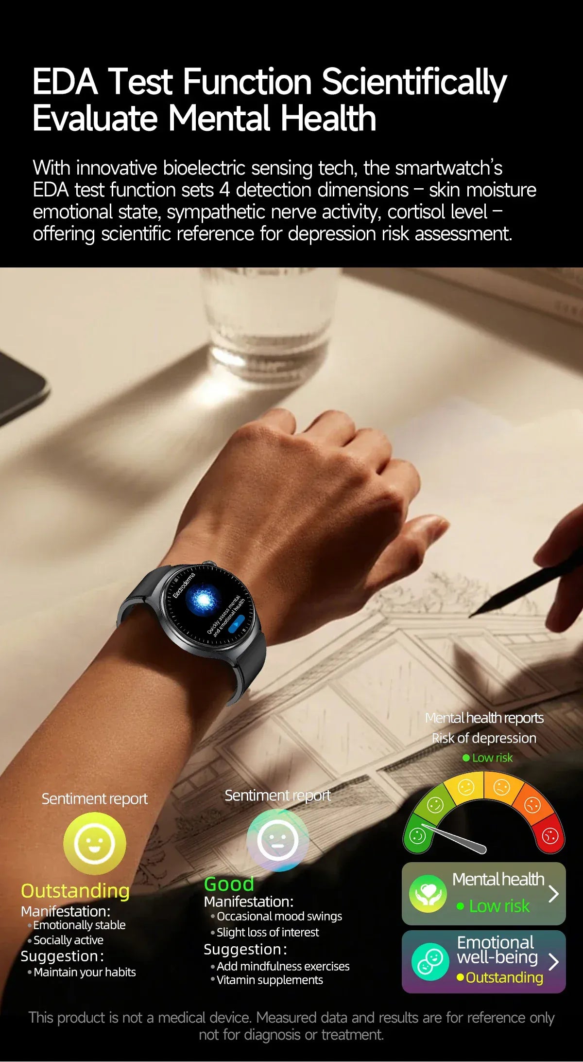 Nursing Grade Health Smart Watch – ECG, Body Fat, BP & Blood Oxygen | Wahooly Nursing Grade Health Smart Watch – ECG, Body Fat, Blood Oxygen & BP Monitor | HD AMOLED