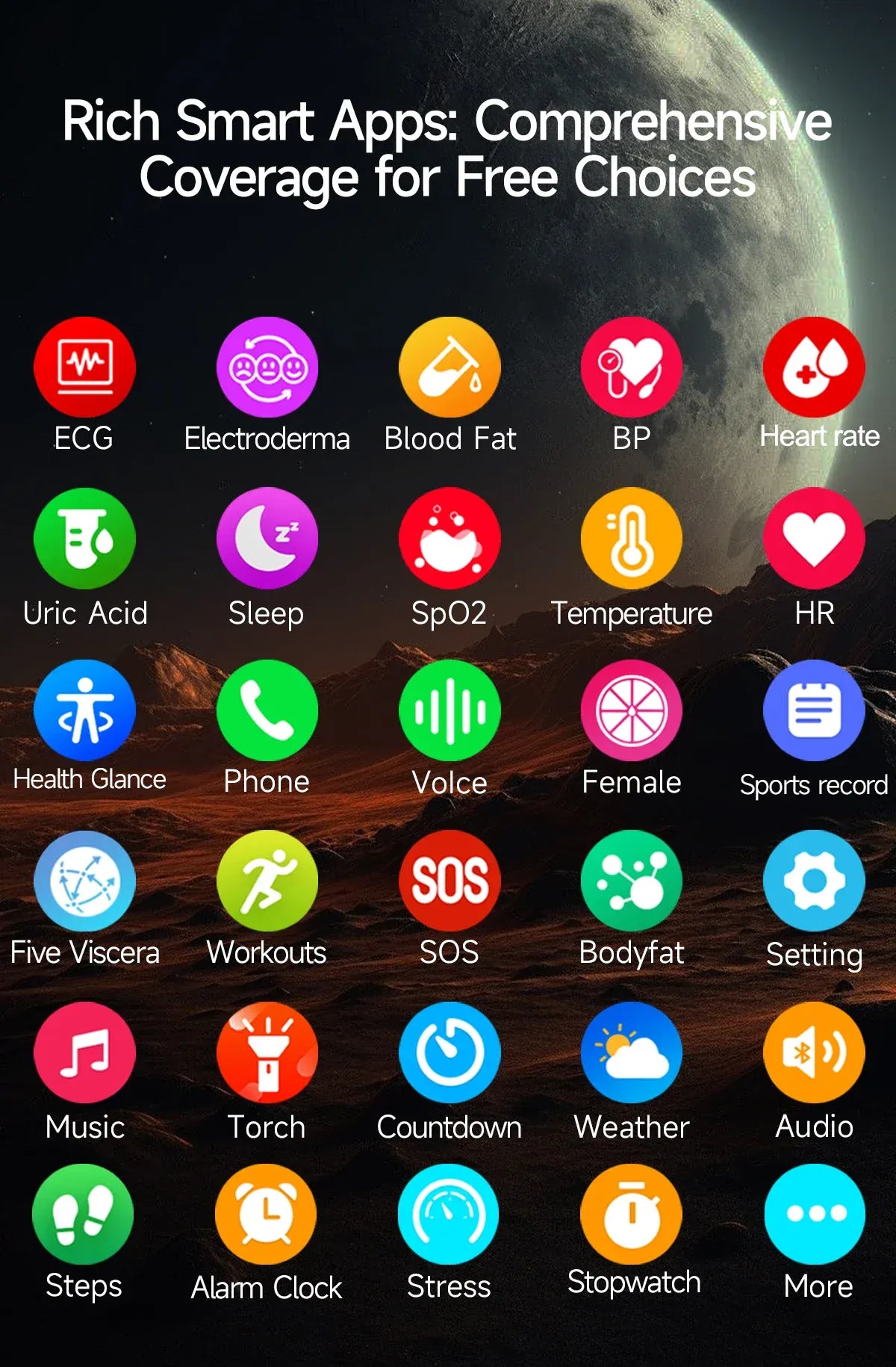 Nursing Grade Health Smart Watch – ECG, Body Fat, BP & Blood Oxygen | Wahooly Nursing Grade Health Smart Watch – ECG, Body Fat, Blood Oxygen & BP Monitor | HD AMOLED