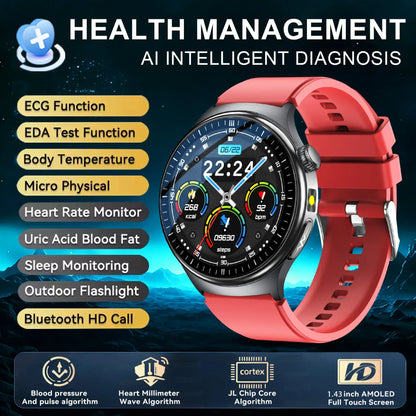 Nursing Grade Health Smart Watch – ECG, Body Fat, BP & Blood Oxygen | Wahooly Nursing Grade Health Smart Watch – ECG, Body Fat, Blood Oxygen & BP Monitor | HD AMOLED