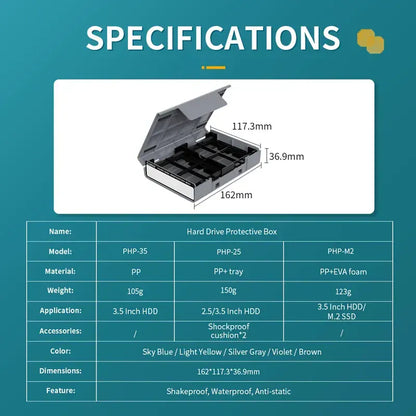 ORICO 2.5 3.5" Portable Hard Disk Protection Case ORICO 2.5 3.5" Portable Hard Disk Protection Case